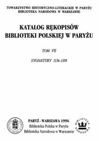 Katalog rękopisów biblioteki polskiej w Paryżu, t. 7